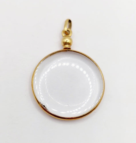 Pendentif Porte-photo - Pendentif rond en or 18k (circa 1900) 58 Facettes A07039