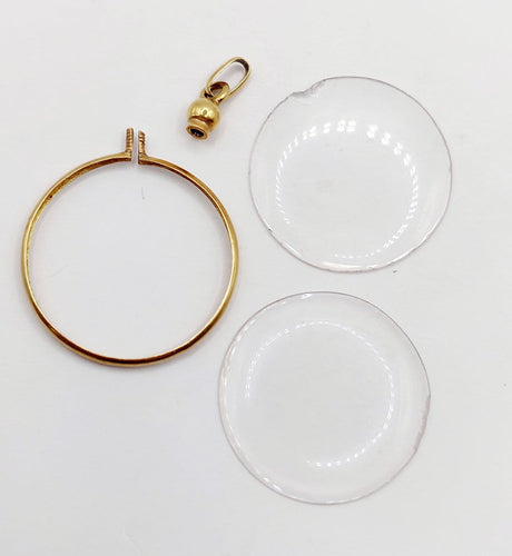 Pendentif Porte-photo - Pendentif rond en or 18k (circa 1900) 58 Facettes A07039