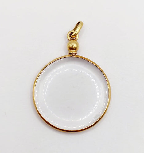 Pendentif Porte-photo - Pendentif rond en or 18k (circa 1900) 58 Facettes A07039