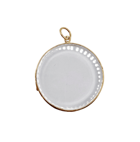 Pendentif Pendentif porte-photo rond ancien en or 18k (circa 1900) 58 Facettes A07040