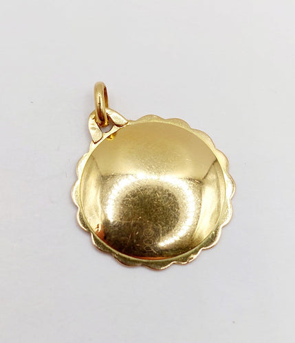 Pendentif Augis Médaille d’amour - Pendentif 18k en or jaune et rubis 58 Facettes A07043