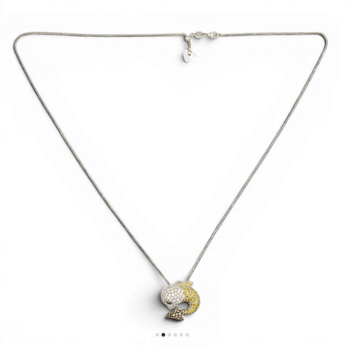 Pendentif Pendentif dauphin en or 18K et diamants 2,48 ct 58 Facettes AZ05