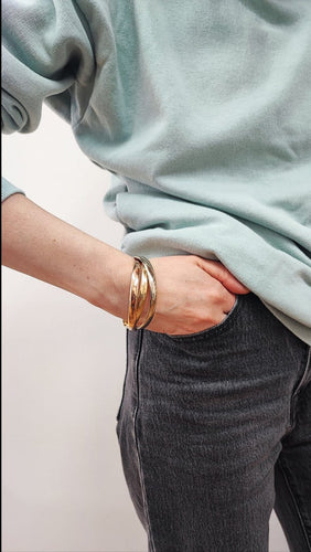 Bracelet Bracelet jonc en or tricolore 18K (750) 58 Facettes BRAC.JONC.3OR-1859.4