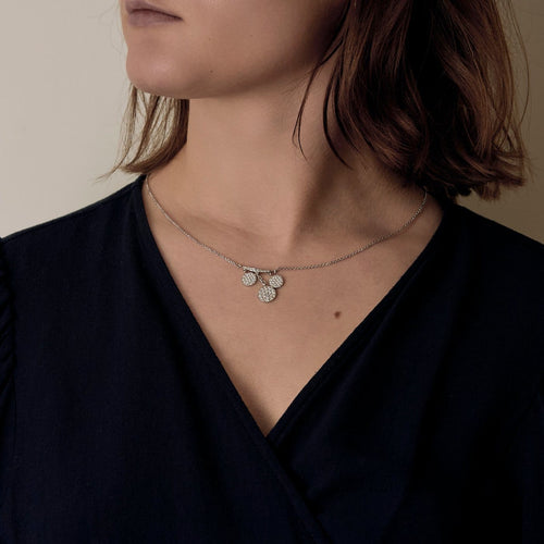 Collier Collier moderniste en or gris et diamants 58 Facettes 260268