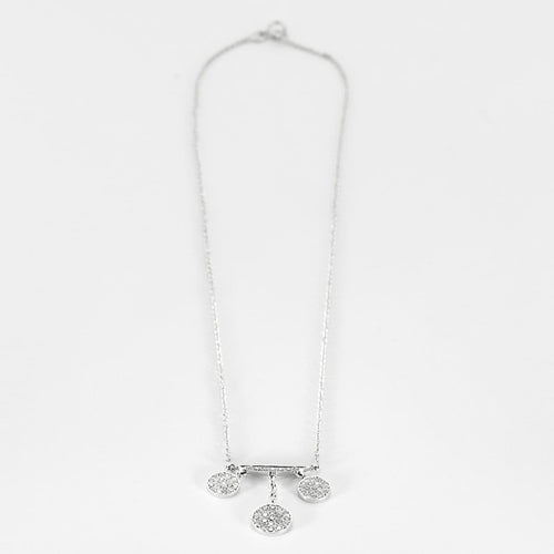 Collier Collier moderniste en or gris et diamants 58 Facettes 260268