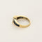 Bague 51 Bague solitaire en or jaune, diamant taille émeraude 0.75 carat environ et saphirs calibrés 58 Facettes 260263