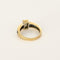 Bague 51 Bague solitaire en or jaune, diamant taille émeraude 0.75 carat environ et saphirs calibrés 58 Facettes 260263