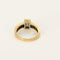 Bague 51 Bague solitaire en or jaune, diamant taille émeraude 0.75 carat environ et saphirs calibrés 58 Facettes 260263