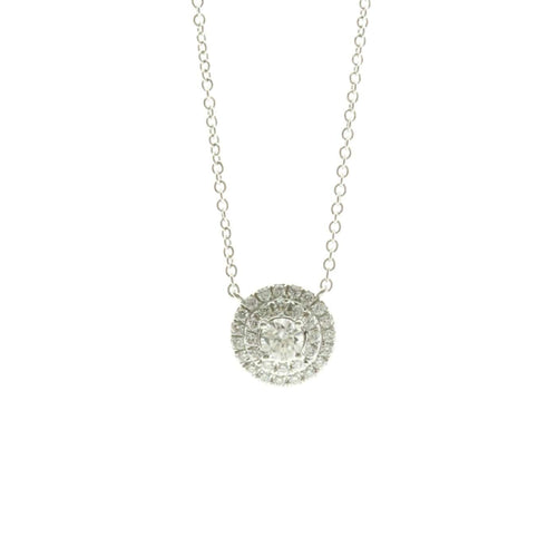 Pendentif Tiffany & Co. Soleste - Pendentif rond en platine et diamants 58 Facettes r7sfxwdmek