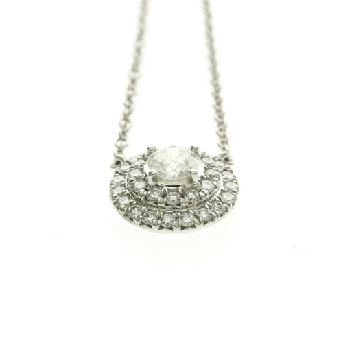 Pendentif Tiffany & Co. Soleste - Pendentif rond en platine et diamants 58 Facettes r7sfxwdmek