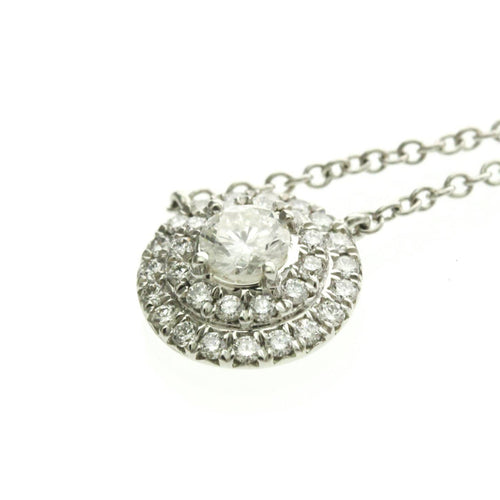 Pendentif Tiffany & Co. Soleste - Pendentif rond en platine et diamants 58 Facettes r7sfxwdmek