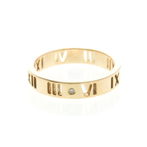 Bague 49 Tiffany & Co. Atlas - Bague en or rose et diamants 58 Facettes te8a039cqa