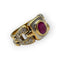 Bague 52 Bague articulée en or jaune et or blanc 750 rubis et diamants 58 Facettes 149068514