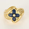 Bague 53 Bague " Fleur " en or jaune, saphir et diamants 58 Facettes 260278