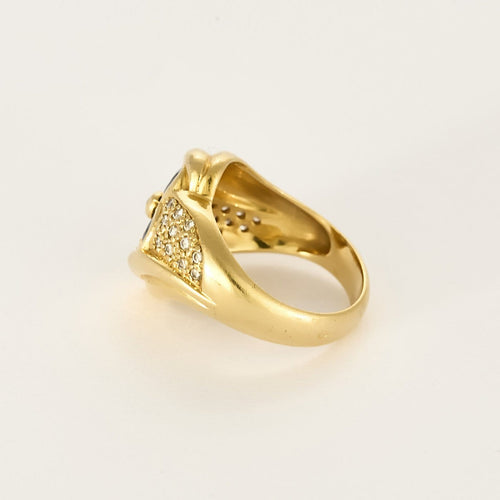 Bague 53 Bague " Fleur " en or jaune, saphir et diamants 58 Facettes 260278