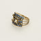 Bague 53 Bague en Or jaune 18K diamants et saphirs calibrés 58 Facettes 260251