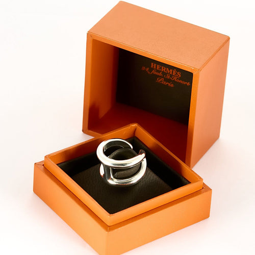Bague 56 Hermès - Osmose - Grand Modèle- Bague en Argent 58 Facettes 58FC50