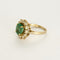 Bague 57 Bague marguerite en or jaune, émeraude 2.45 carats environ et diamants 58 Facettes 260209