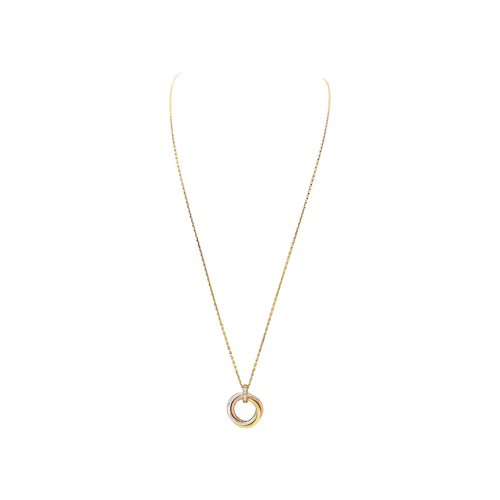 Collier Collier Cartier, "Trinity", trois ors, diamants. 58 Facettes 35414