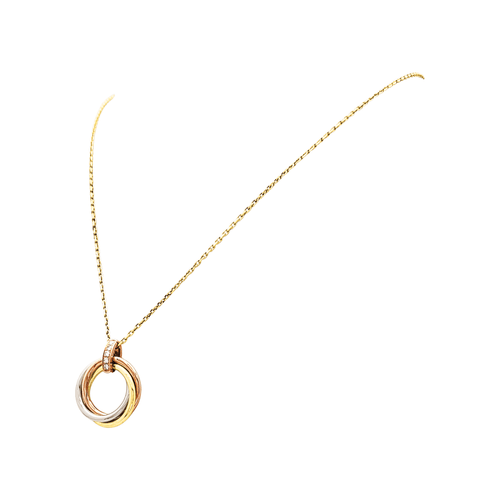 Collier Collier Cartier, "Trinity", trois ors, diamants. 58 Facettes 35414