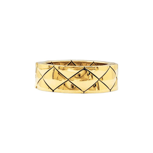 Bague 50 Bague Chanel, "Matelassé", or jaune. 58 Facettes 35557