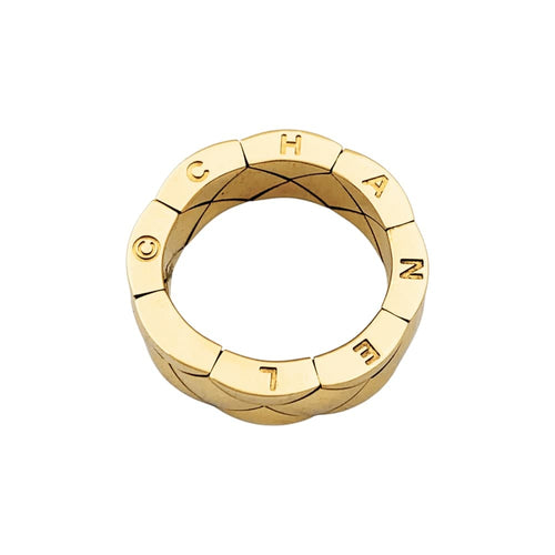Bague 50 Bague Chanel, "Matelassé", or jaune. 58 Facettes 35557
