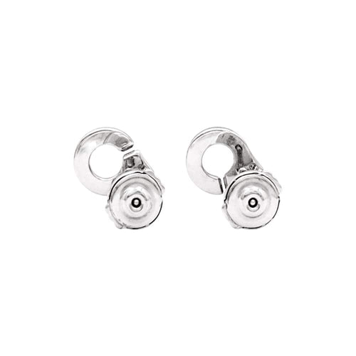 Boucles d'oreilles Puces d'oreilles Dinh Van, "Menottes" or blanc et diamants. 58 Facettes 35583