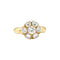 Bague 51 Bague « Fleur », or jaune et diamants. 58 Facettes 35562