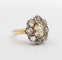 Bague 43 Bague marguerite antique en or 18k et platine, topaze et diamants 58 Facettes A06590
