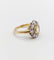 Bague 43 Bague marguerite antique en or 18k et platine, topaze et diamants 58 Facettes A06590