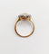 Bague 43 Bague marguerite antique en or 18k et platine, topaze et diamants 58 Facettes A06590