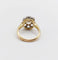 Bague 43 Bague marguerite antique en or 18k et platine, topaze et diamants 58 Facettes A06590