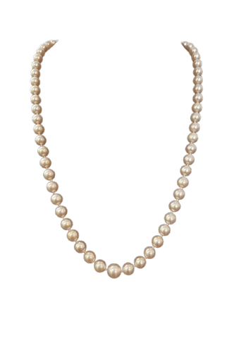 Collier Collier en chute Akoya 53,5 cm en or gris et diamants 58 Facettes 938