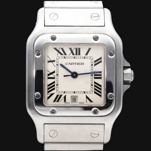 Montre Cartier Santos Galbée - Montre en acier (quartz) 58 Facettes MT46229