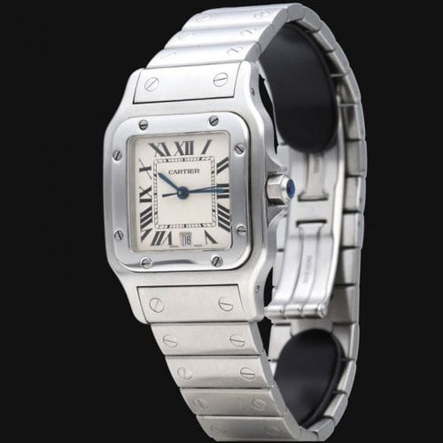 Montre Cartier Santos Galbée - Montre en acier (quartz) 58 Facettes MT46229