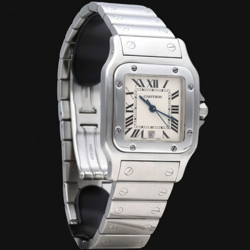 Montre Cartier Santos Galbée - Montre en acier (quartz) 58 Facettes MT46229