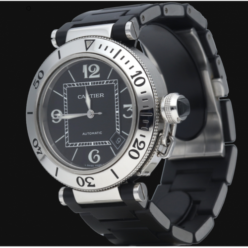 Montre Cartier Pasha Seatimer - Montre automatique homme en acier 40 mm 58 Facettes MT46253