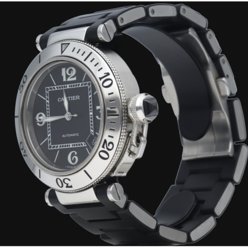 Montre Cartier Pasha Seatimer - Montre automatique homme en acier 40 mm 58 Facettes MT46253