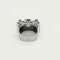 Bague 51 Bague géométrique en or gris, tourmaline verte et diamants. 58 Facettes B250128