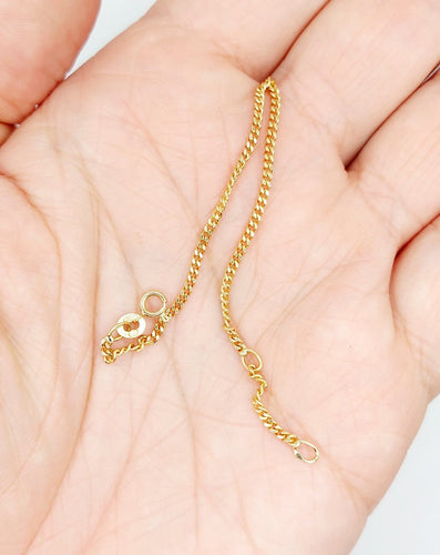 Bracelet Bracelet gourmette fin vintage en or 21k pour enfant 58 Facettes A06967