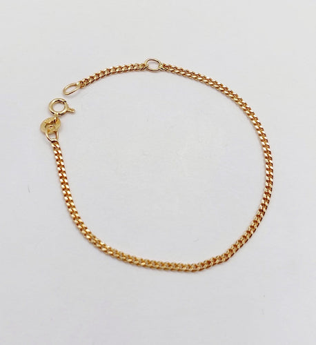 Bracelet Bracelet gourmette fin vintage en or 21k pour enfant 58 Facettes A06967