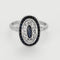 Bague 55 Bague de jeune fille en platine et or gris, saphirs et petits diamants taillés en rose 58 Facettes B260110