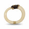 Bracelet Bracelet jonc animalier en ivoire et or jaune 18 carats 58 Facettes 1057/09