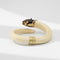 Bracelet Bracelet jonc animalier en ivoire et or jaune 18 carats 58 Facettes 1057/09