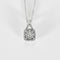 Collier Chaîne et Pendentif en or gris, petits diamants. 58 Facettes B260256