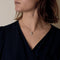Collier Chaîne et Pendentif en or gris, petits diamants. 58 Facettes B260256