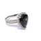 Bague 54 Bague en or blanc avec saphir poire et diamants 58 Facettes 274/26 A