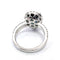 Bague 54 Bague en or blanc avec saphir poire et diamants 58 Facettes 274/26 A
