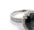 Bague 54 Bague en or blanc avec saphir poire et diamants 58 Facettes 274/26 A