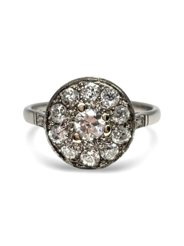 Bague 50 Bague en or blanc 18K (750) et diamants 0,60 ct 58 Facettes 1876